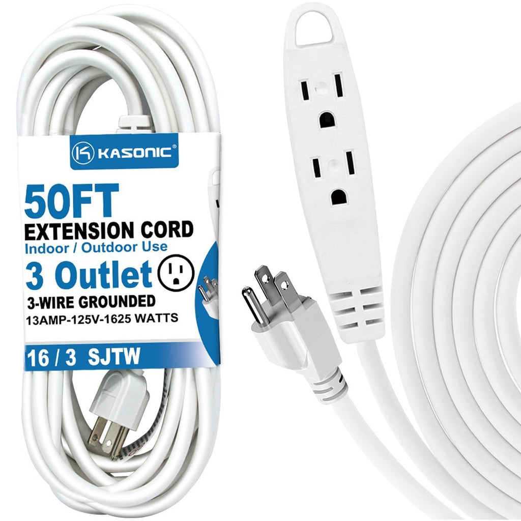Maximm Extension Cord 6 ft, Extension Cord with Multiple Outlets (3  Outlets), Outlet Extender with Indoor/Outdoor SJTW Wire, Multi Plug Outlet  125V, 3
